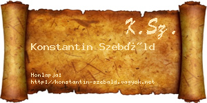 Konstantin Szebáld névjegykártya